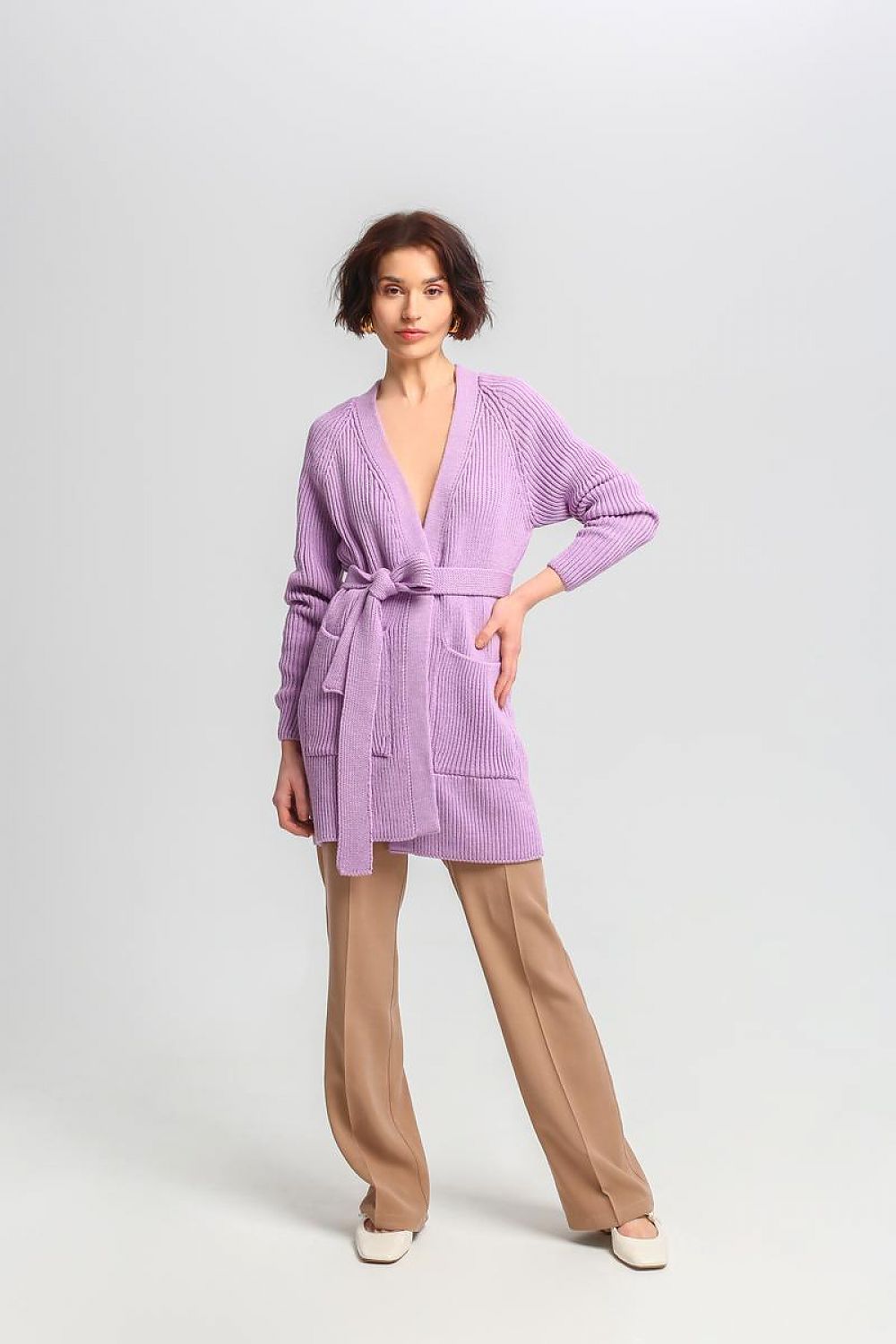  Sweter Kardigan Model SWE334 Lawenda - MKM 