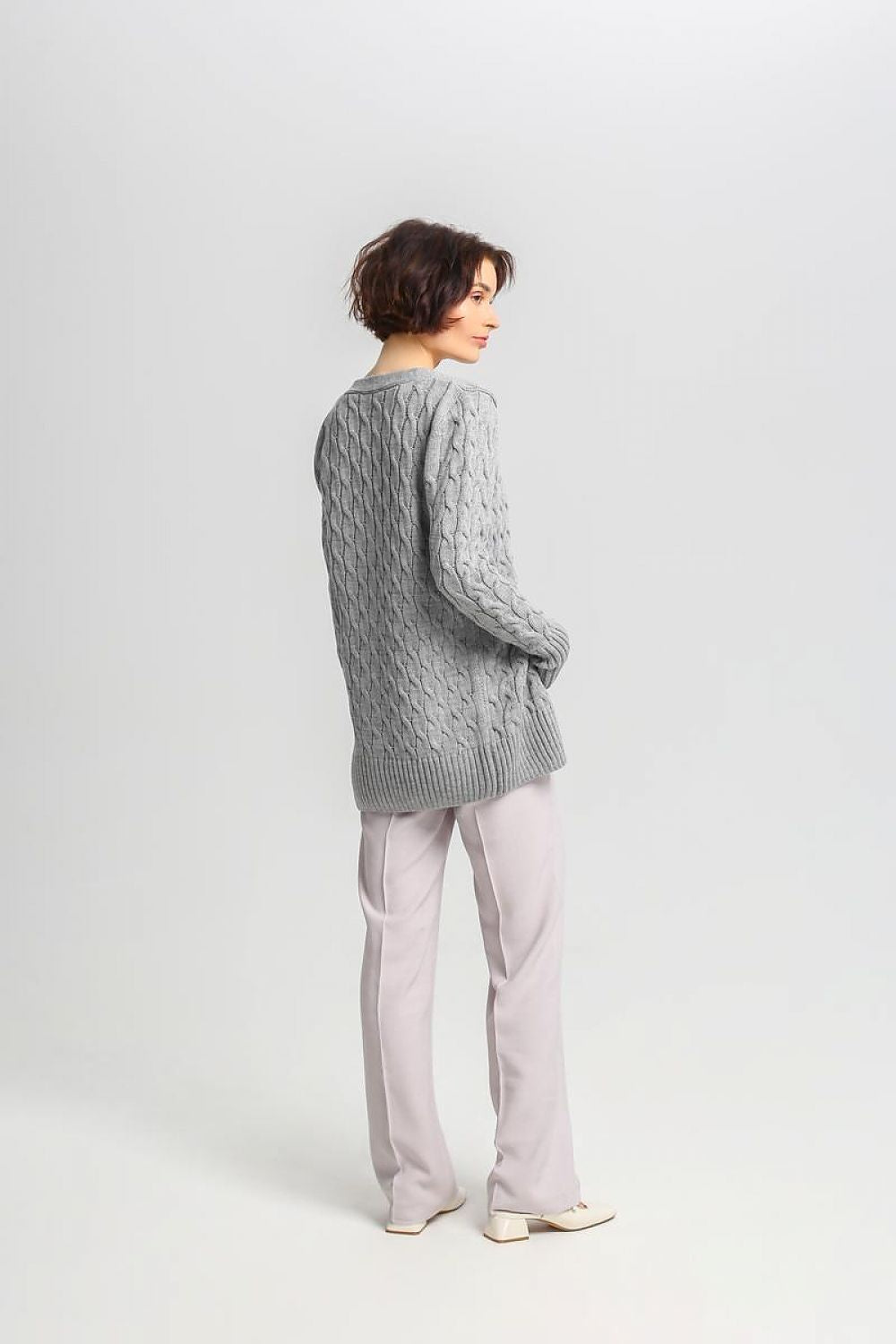  Sweter Damski Model SWE333 Grey - MKM 