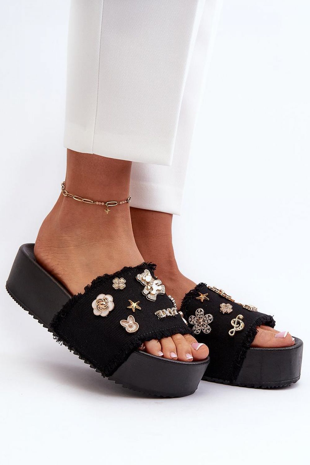  Sandał Klapki Model Zranesia BG172 Black - Step in style 