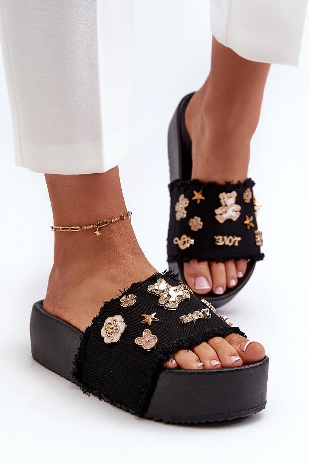  Sandał Klapki Model Zranesia BG172 Black - Step in style 