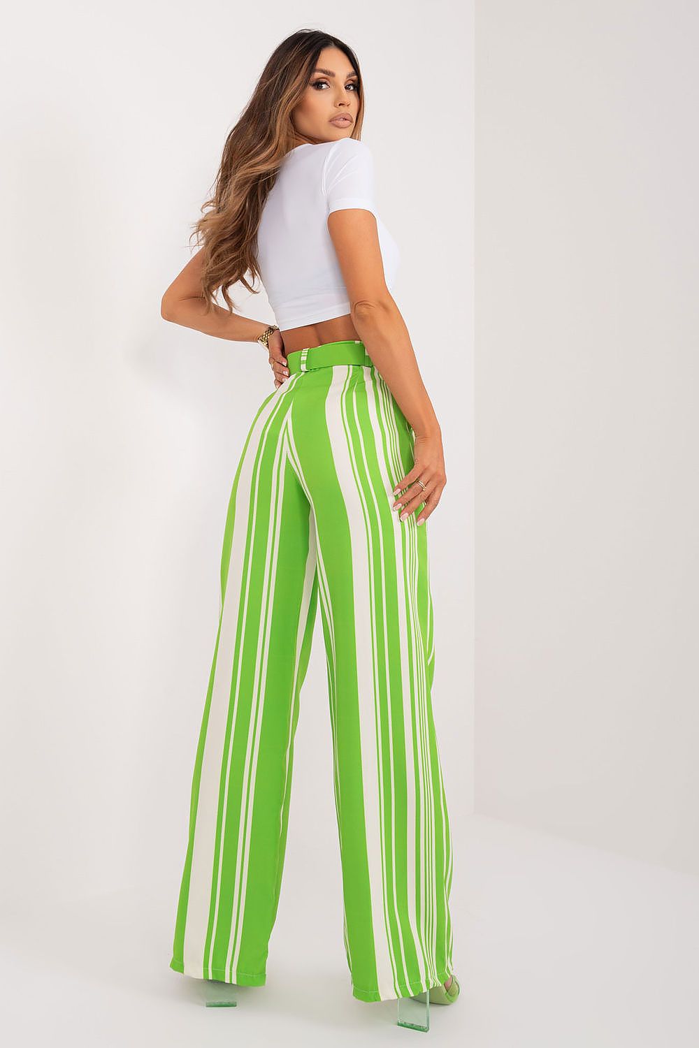  Spodnie Damskie Model DHJ-SP-5077.68 Light Green - Italy Moda 