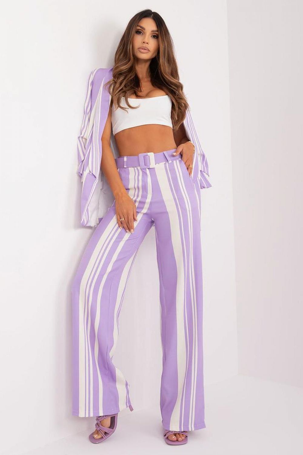  Spodnie Damskie Model DHJ-SP-5077.27 Light Violet - Italy Moda 