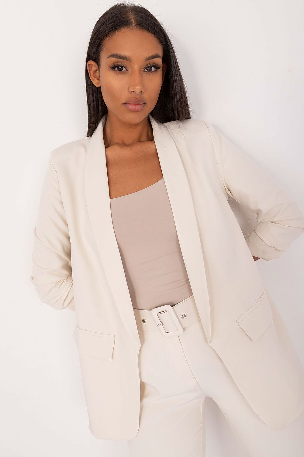   Marynarka Model TW-ZT-BI-24155a.01X Light Beige - Och Bella 