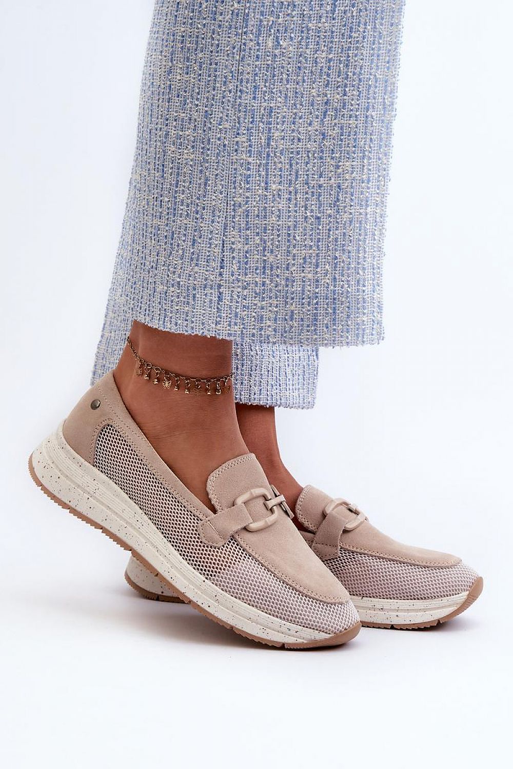  Mokasyny Model DA TW210 Beige - Step in style 