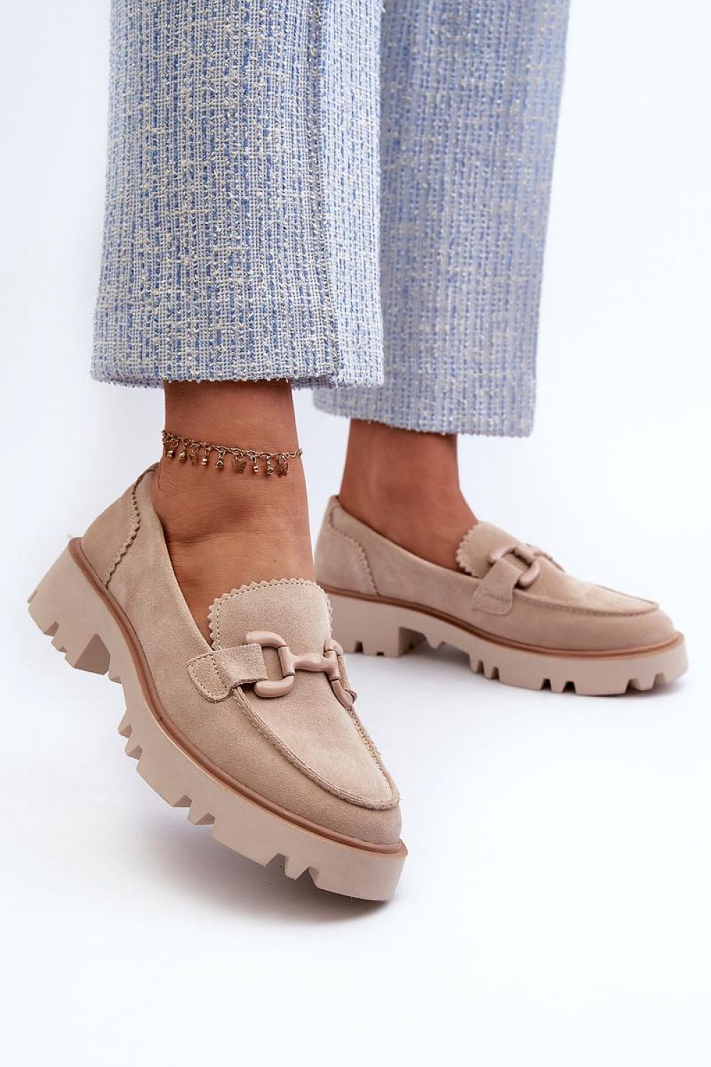   Mokasyny Model DA TW117 Beige - Step in style 