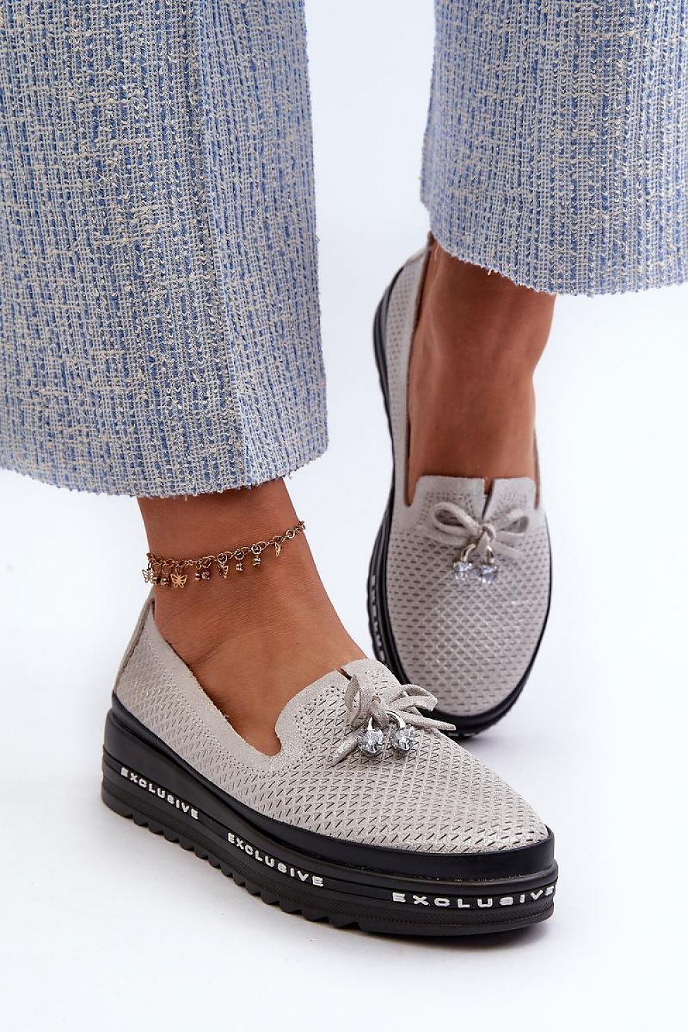   Mokasyny Model S.Barski LR400 Silver - Step in style 