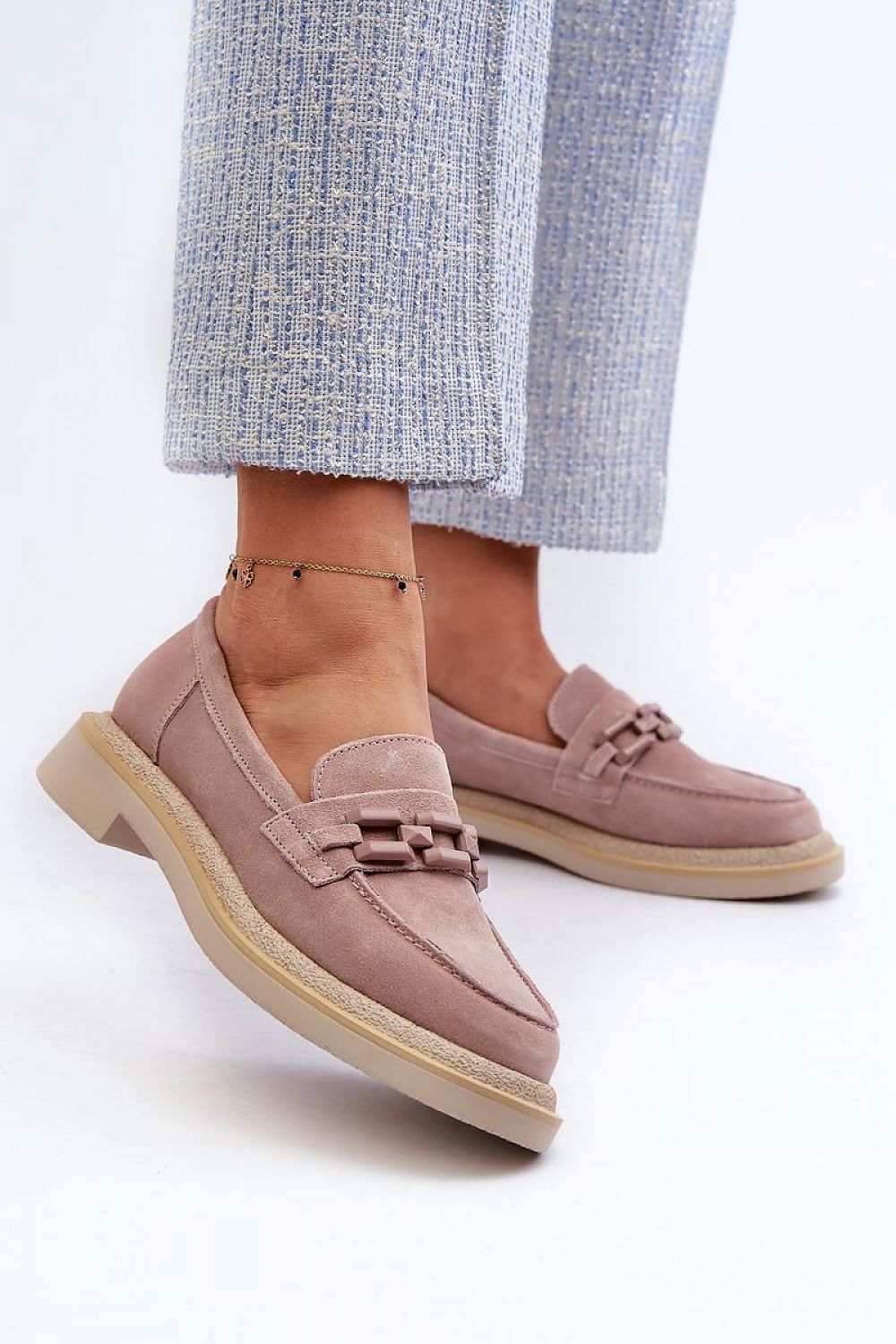   Mokasyny Model DA TW101 Dirty Pink - Step in style 