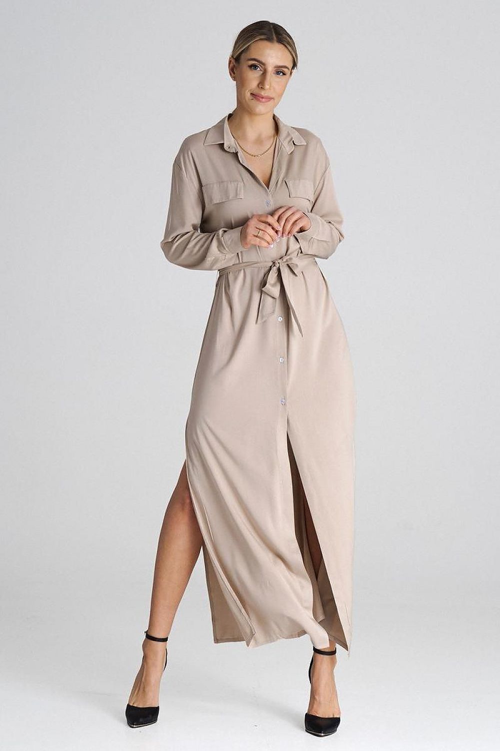 Sukienka Model M1000 Beige - Figl 