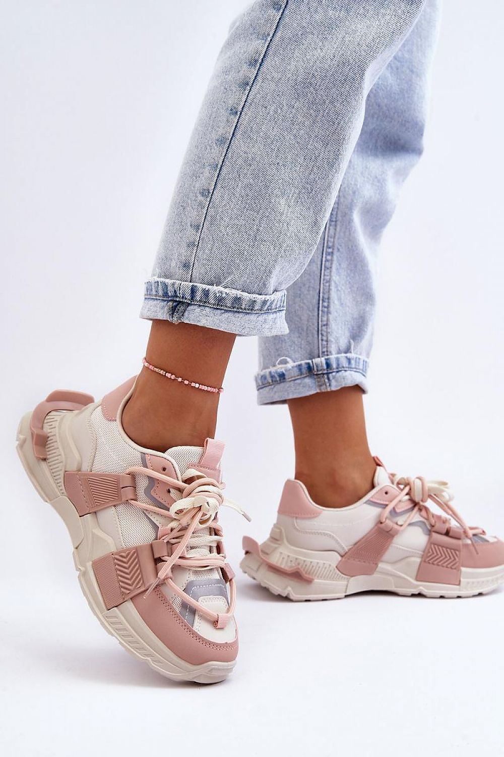   Buty Sportowe Model Chillout! BL357P Beige/Pink - Step in style 
