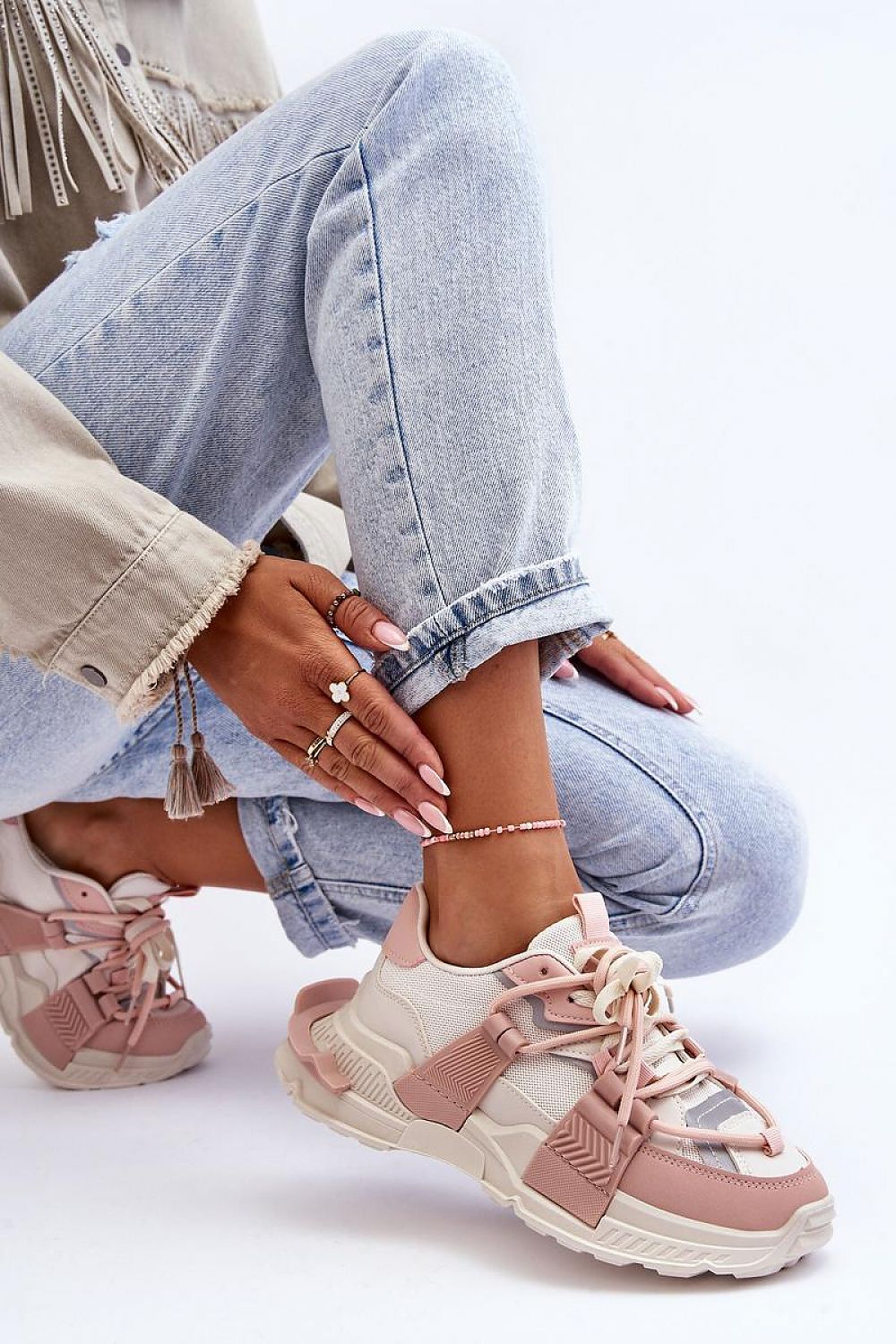   Buty Sportowe Model Chillout! BL357P Beige/Pink - Step in style 