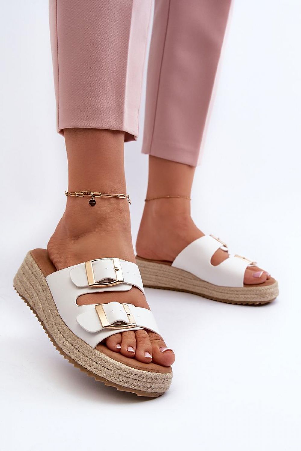  Sandał Klapki Model Zaloemi C-315 White - Step in style 