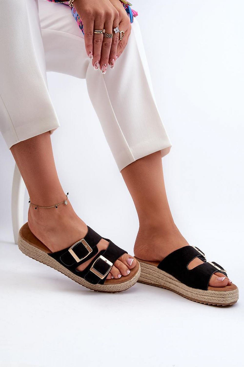  Sandał Klapki Model Zaloemi C-315 Black - Step in style 