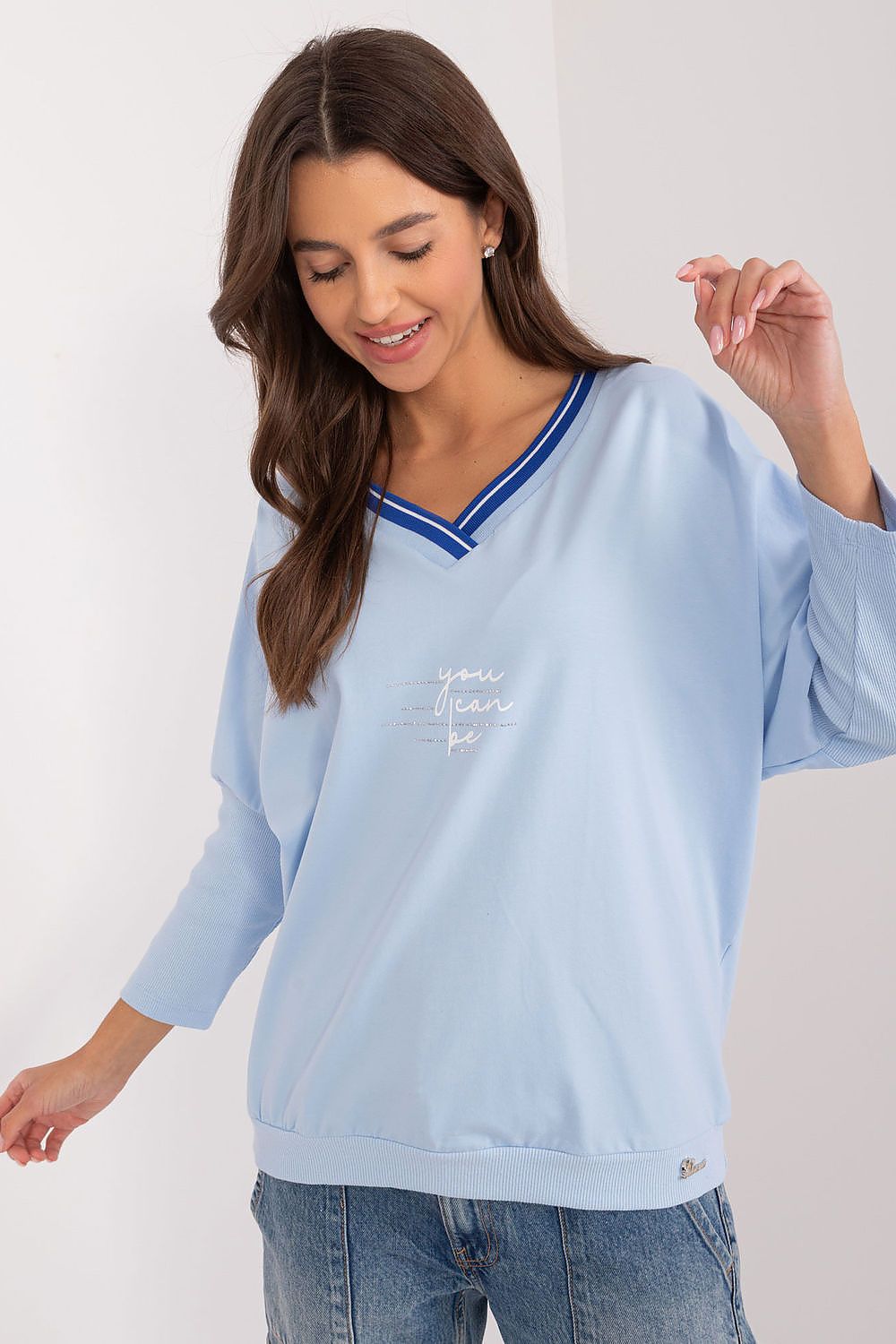   Bluzka Model RV-BZ-9509.82 Light Blue - Relevance 