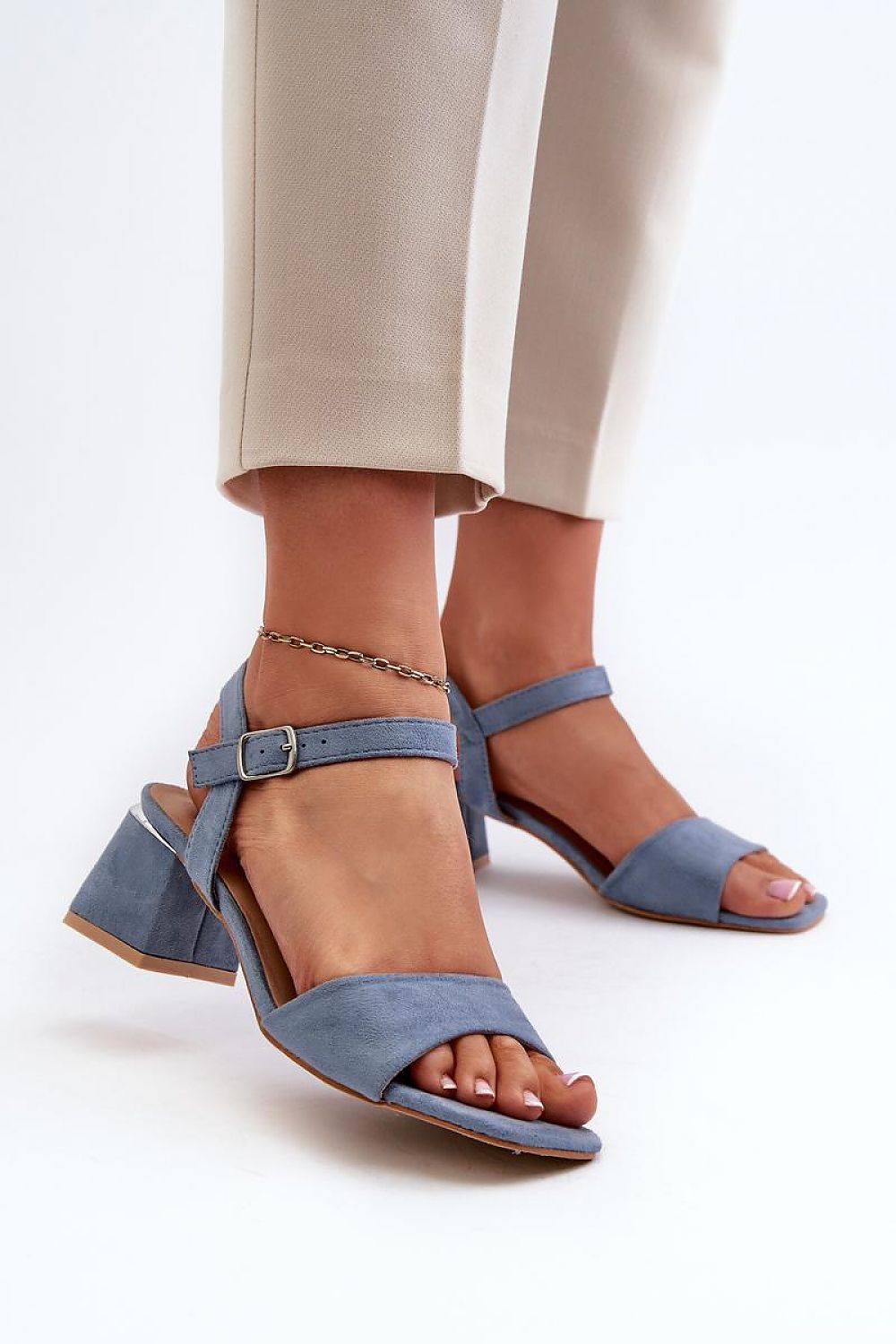  Sandały Model Leisha LT33-10 Blue - Step in style 