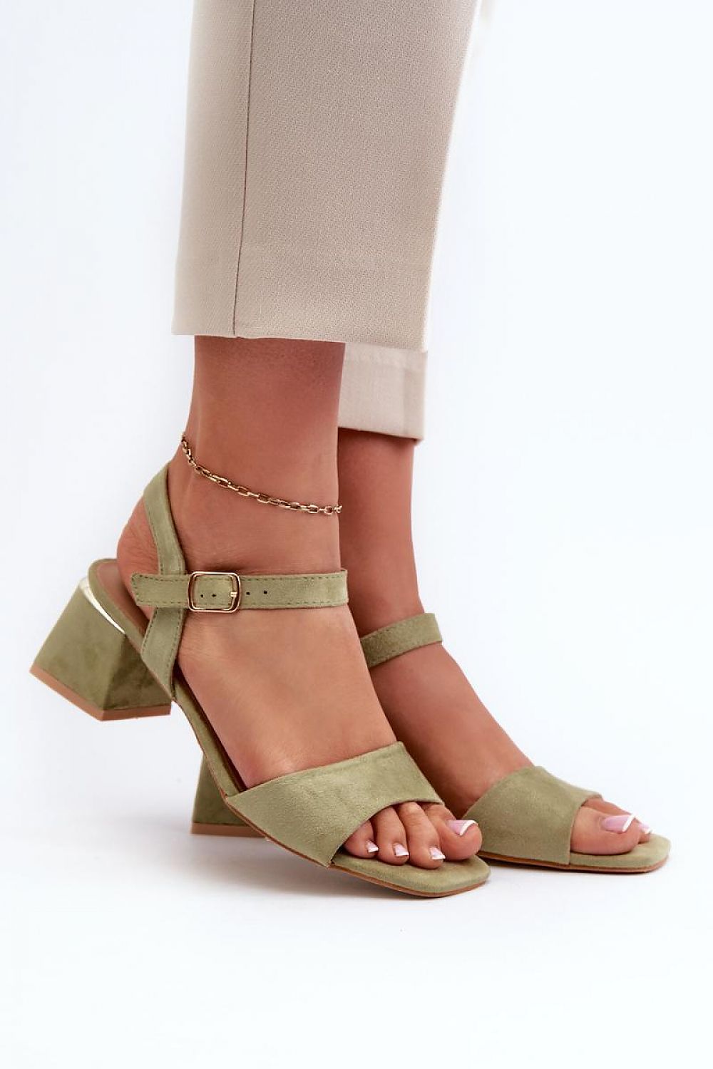  Sandały Model Leisha LT33-10 Green - Step in style 