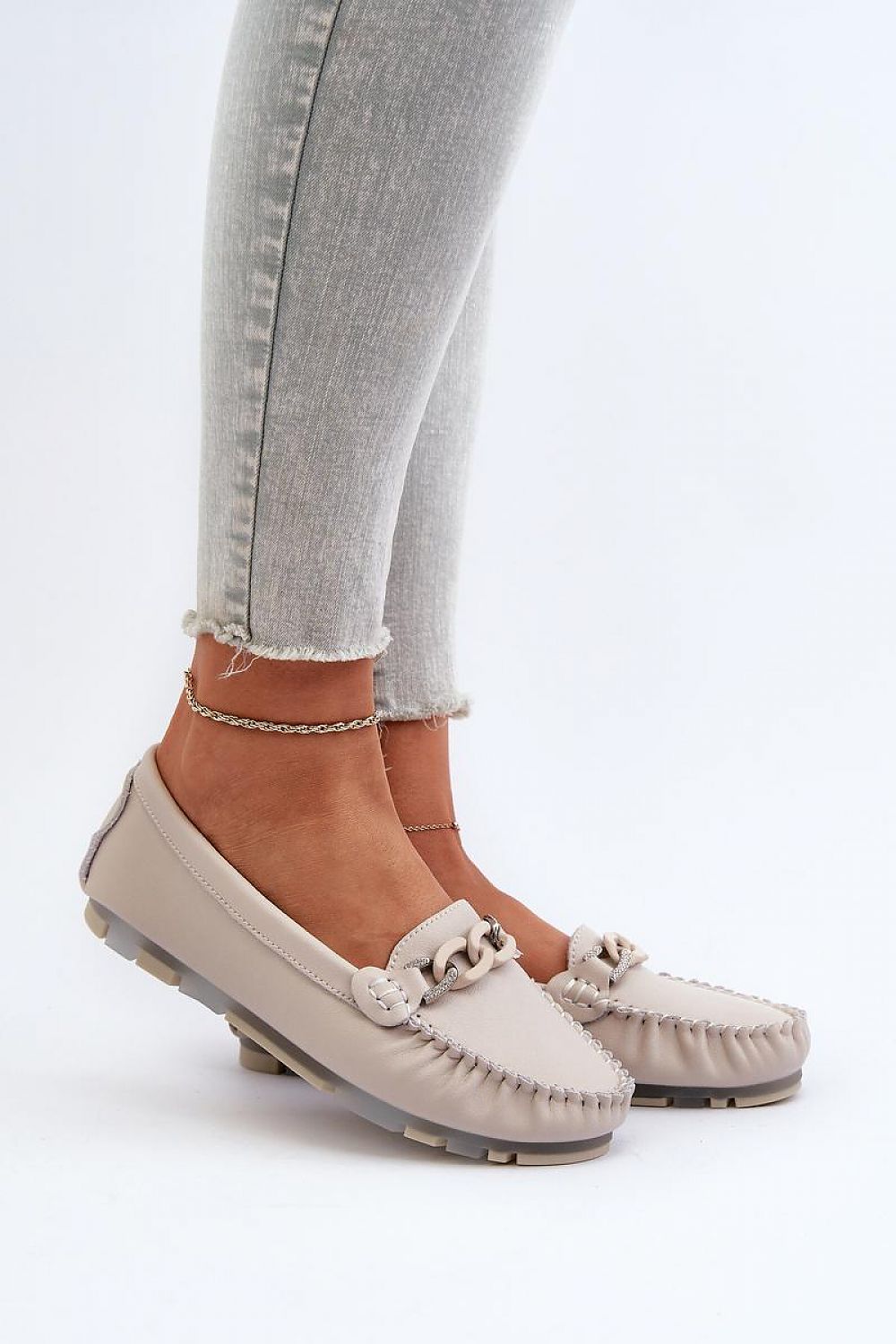   Mokasyny Model S.Barski LR339 Beige - Step in style 