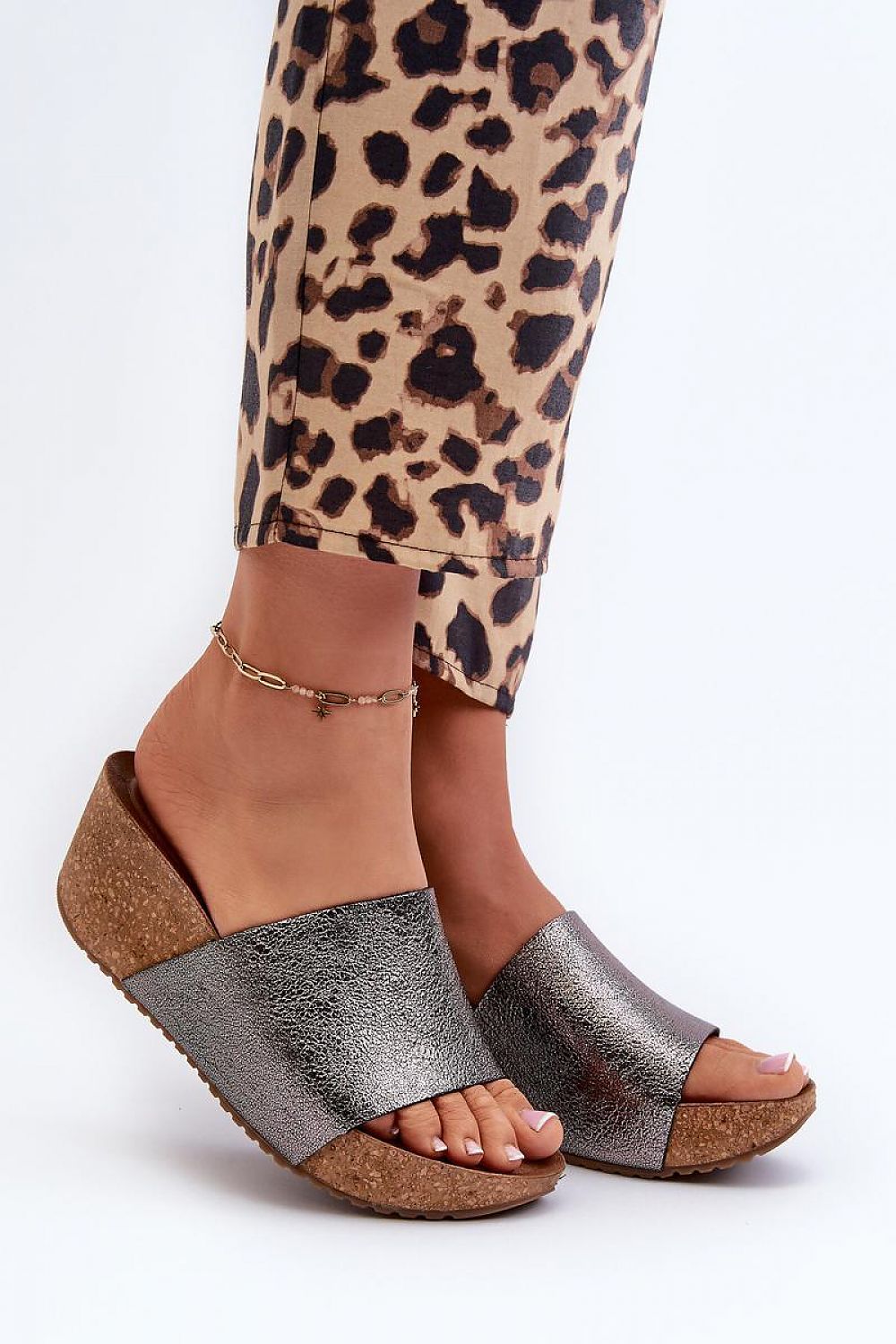  Sandał Klapki Model Zazoo 40291 Grafit - Step in style 