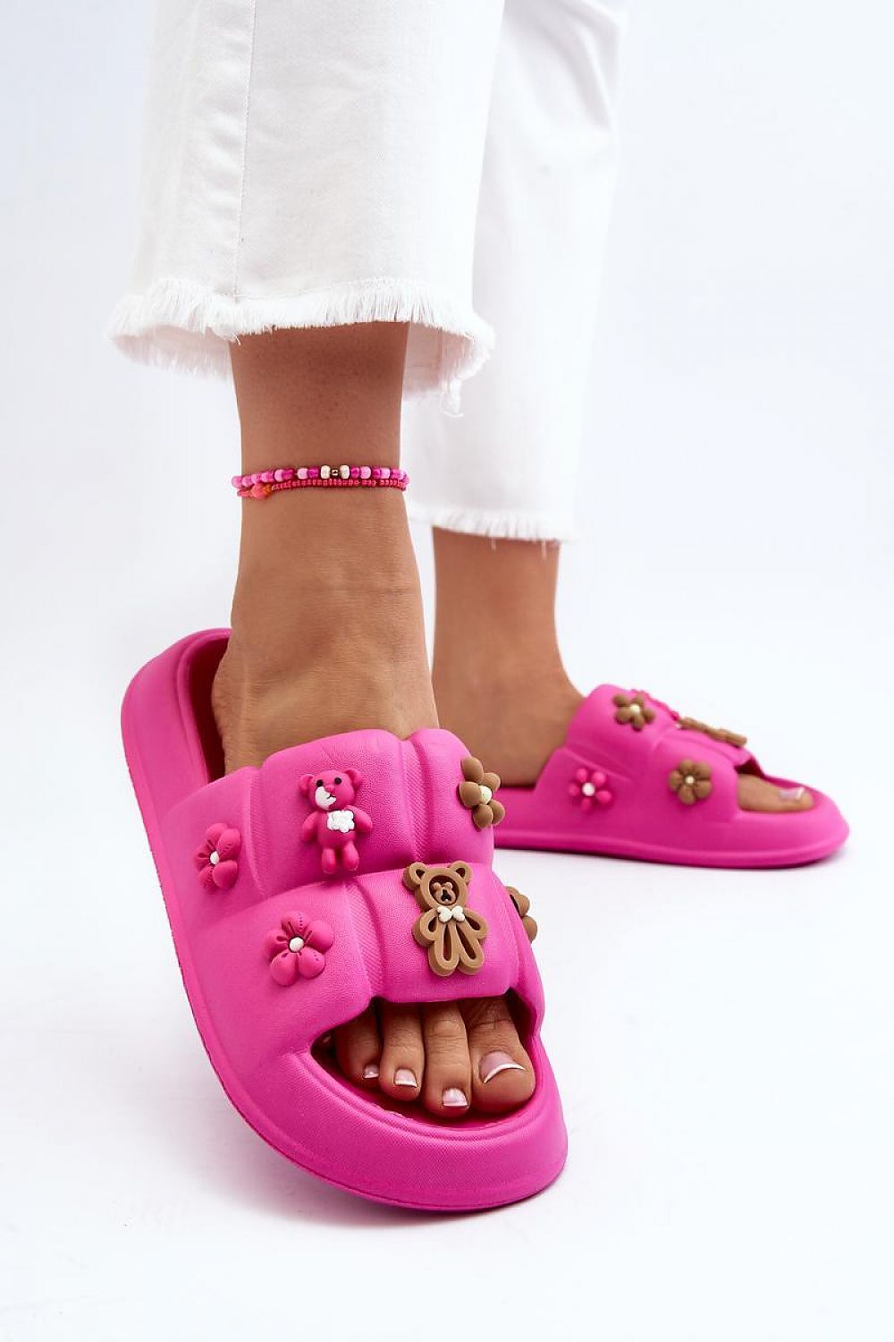  Sandał Klapki Model Cambrina BG160 Fuksja - Step in style 