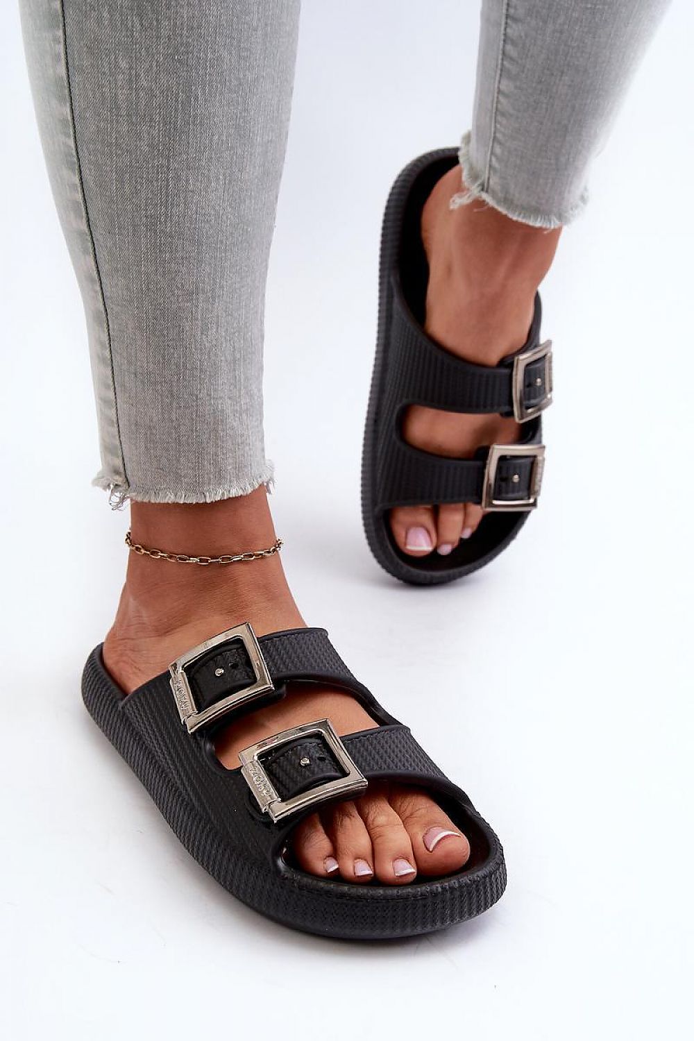  Sandał Klapki Model Zaxy LL285088 Black - Step in style 