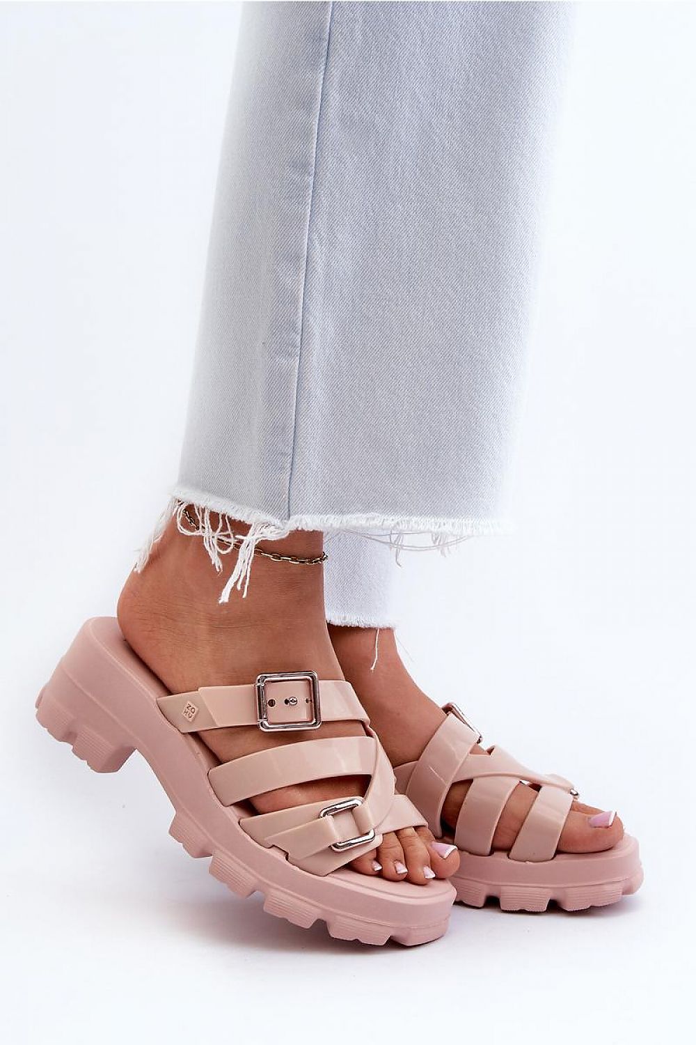  Sandał Klapki Model Zaxy NN285044 Light Pink - Step in style 