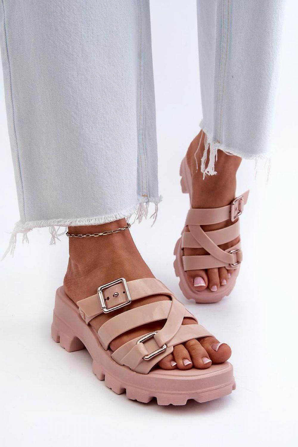  Sandał Klapki Model Zaxy NN285044 Light Pink - Step in style 