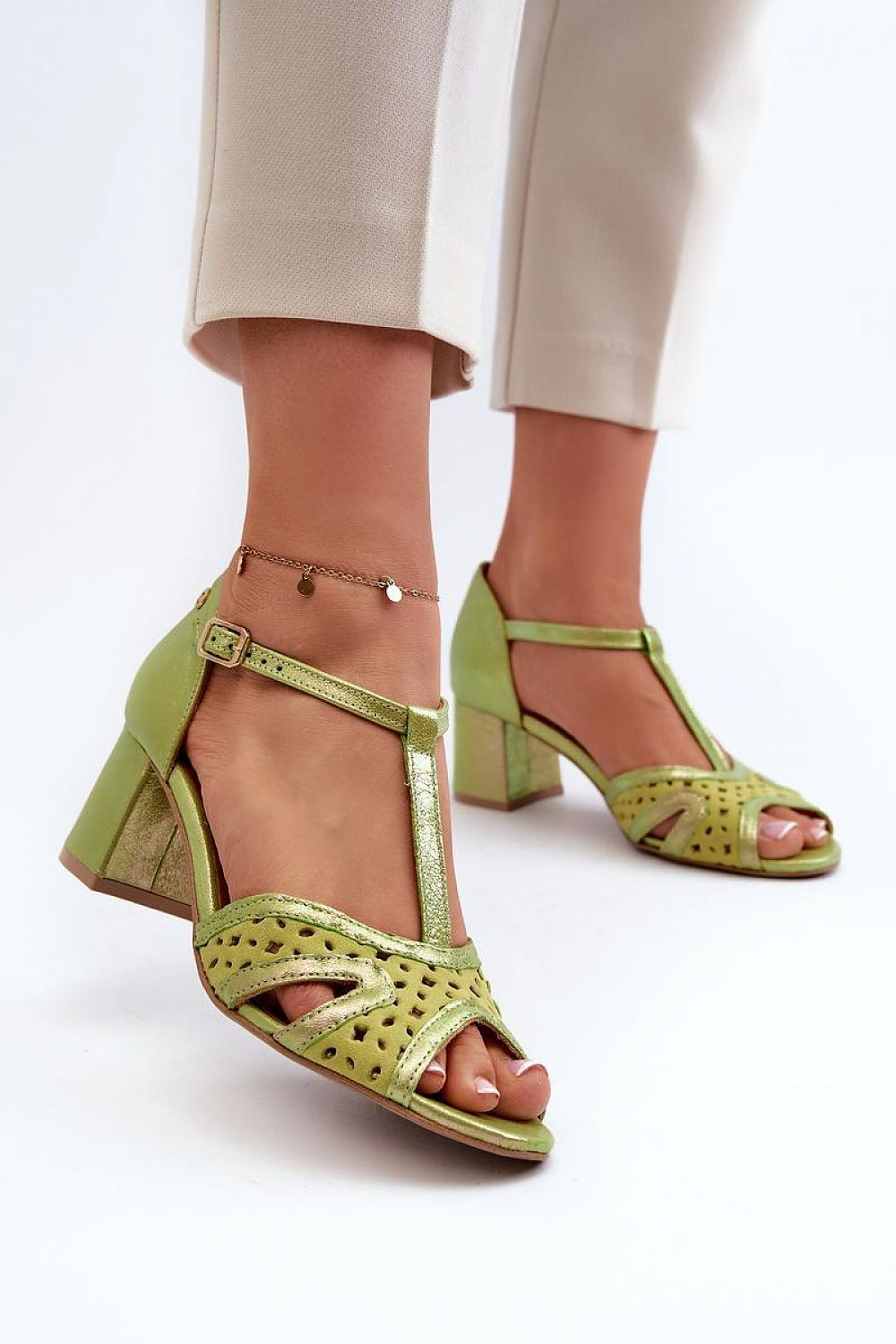 Sandały Model Maciejka 06551-09 Limonka - Step in style 