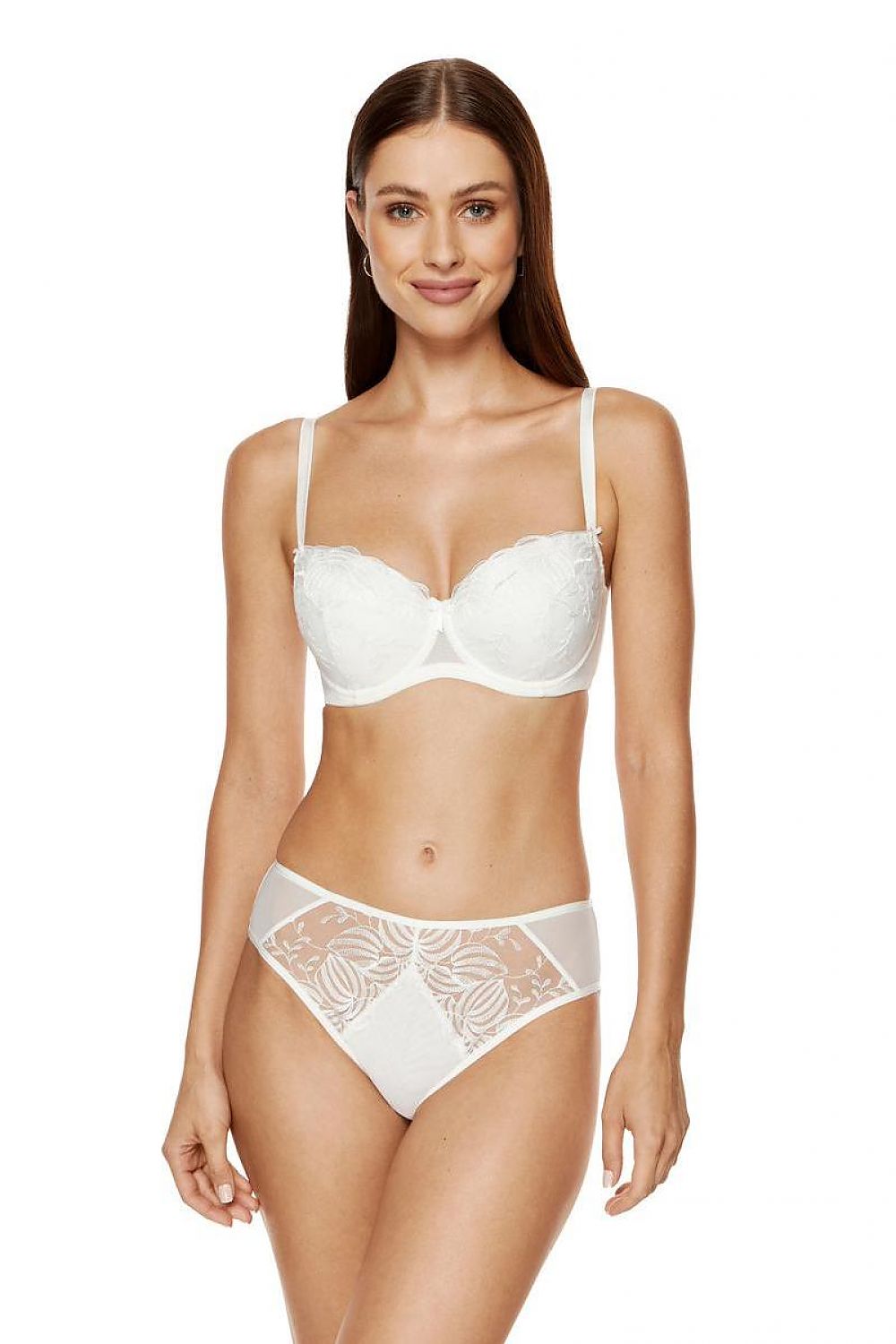  Biustonosz push up Biustonosz Usztywniany Model Cherie B4 Cream - Gorteks 