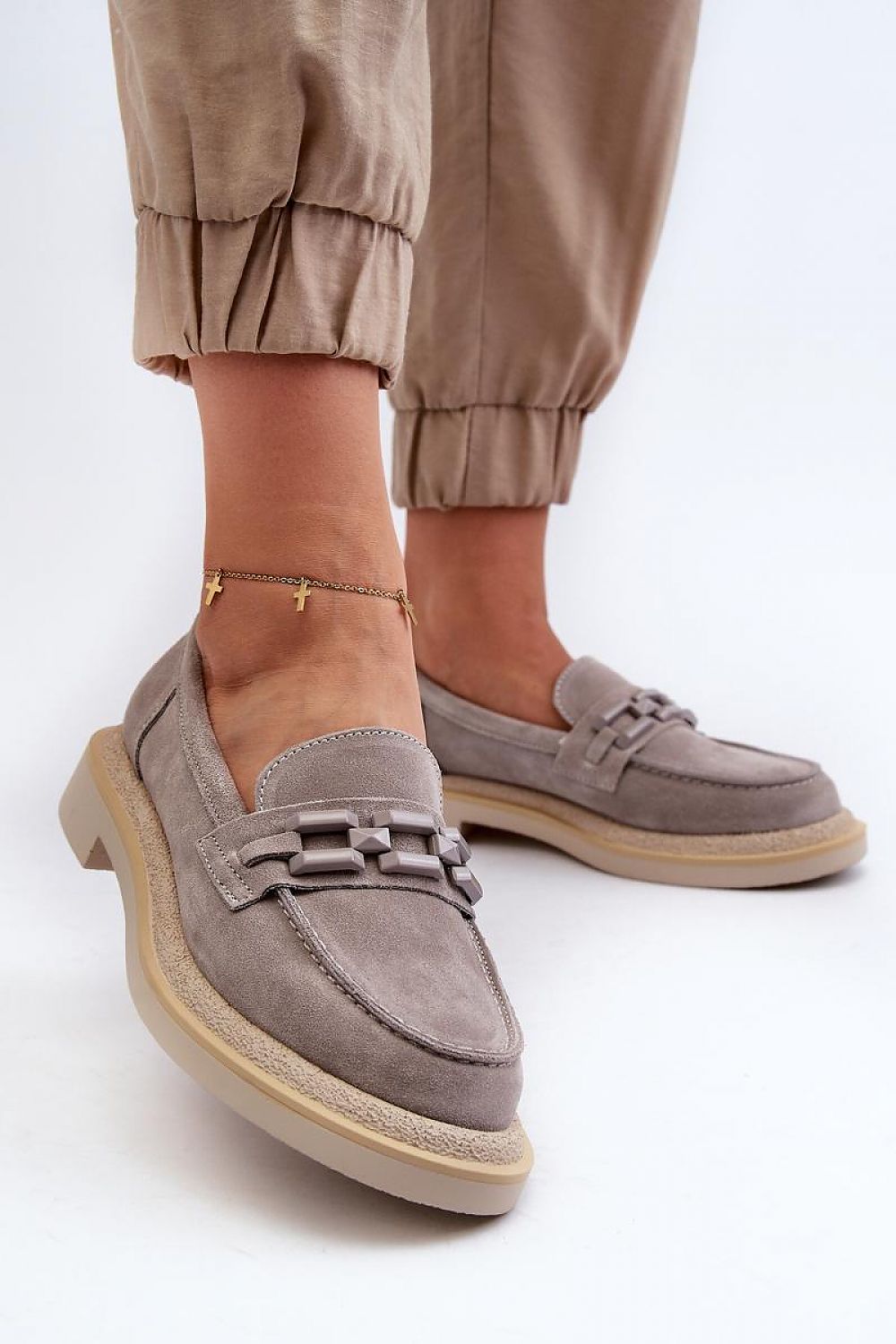   Mokasyny Model DA TW101 Grey - Step in style 