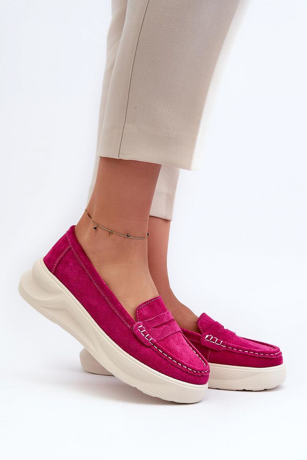   Mokasyny Model Filidia 24PB18-6889 Fuksja - Step in style 