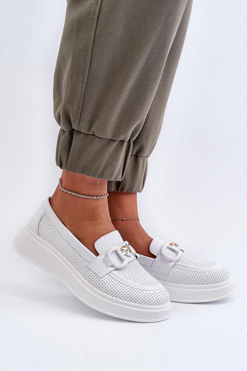   Mokasyny Model S.Barski LR720 White - Step in style 