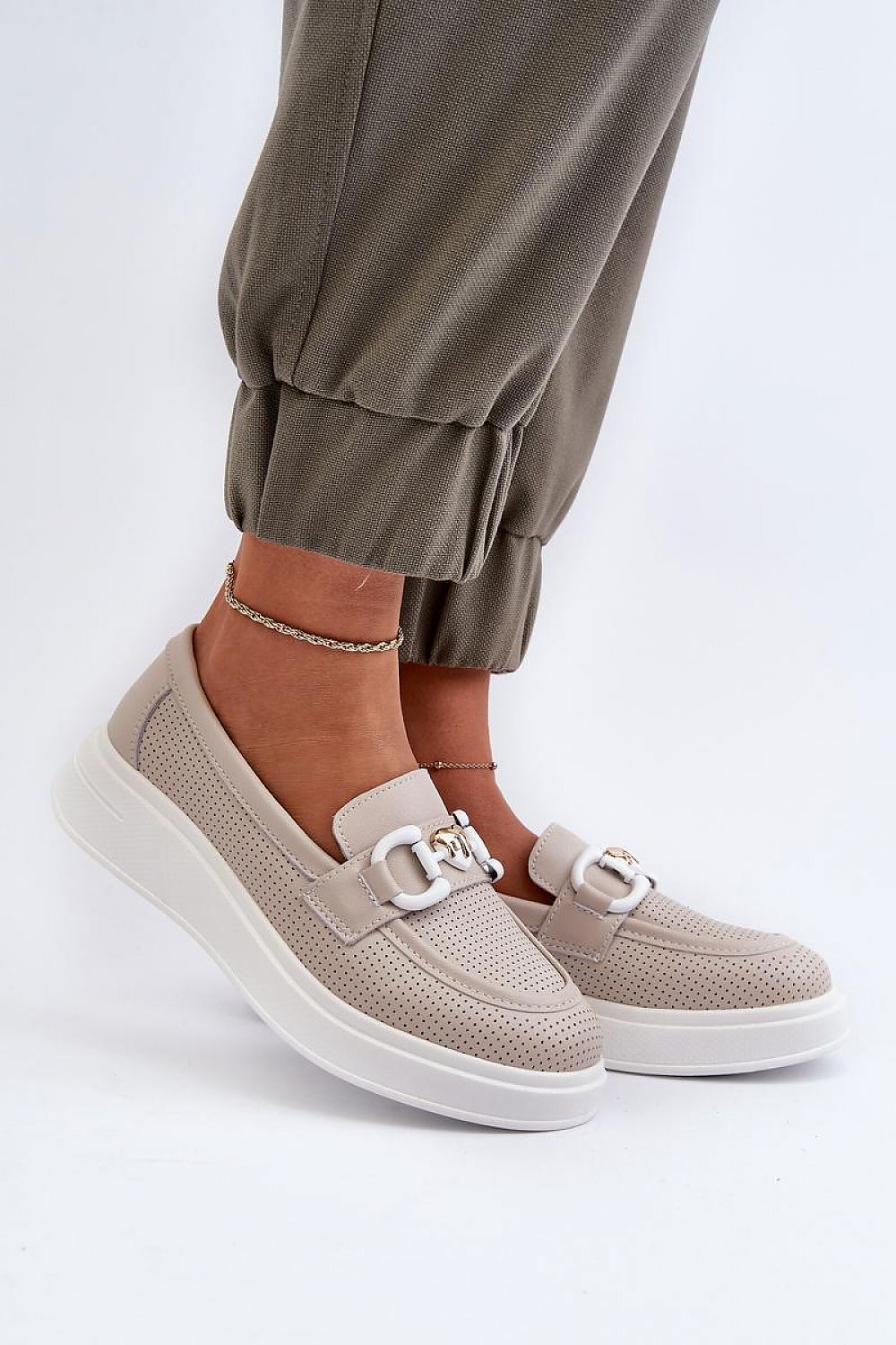   Mokasyny Model S.Barski LR720 Beige - Step in style 