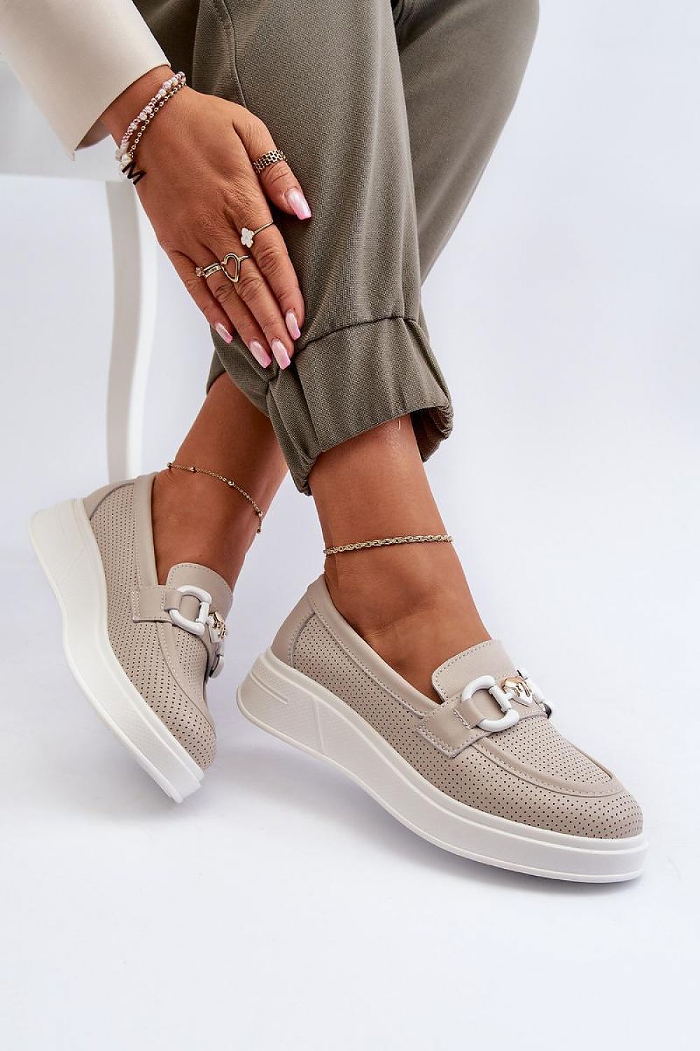   Mokasyny Model S.Barski LR720 Beige - Step in style 