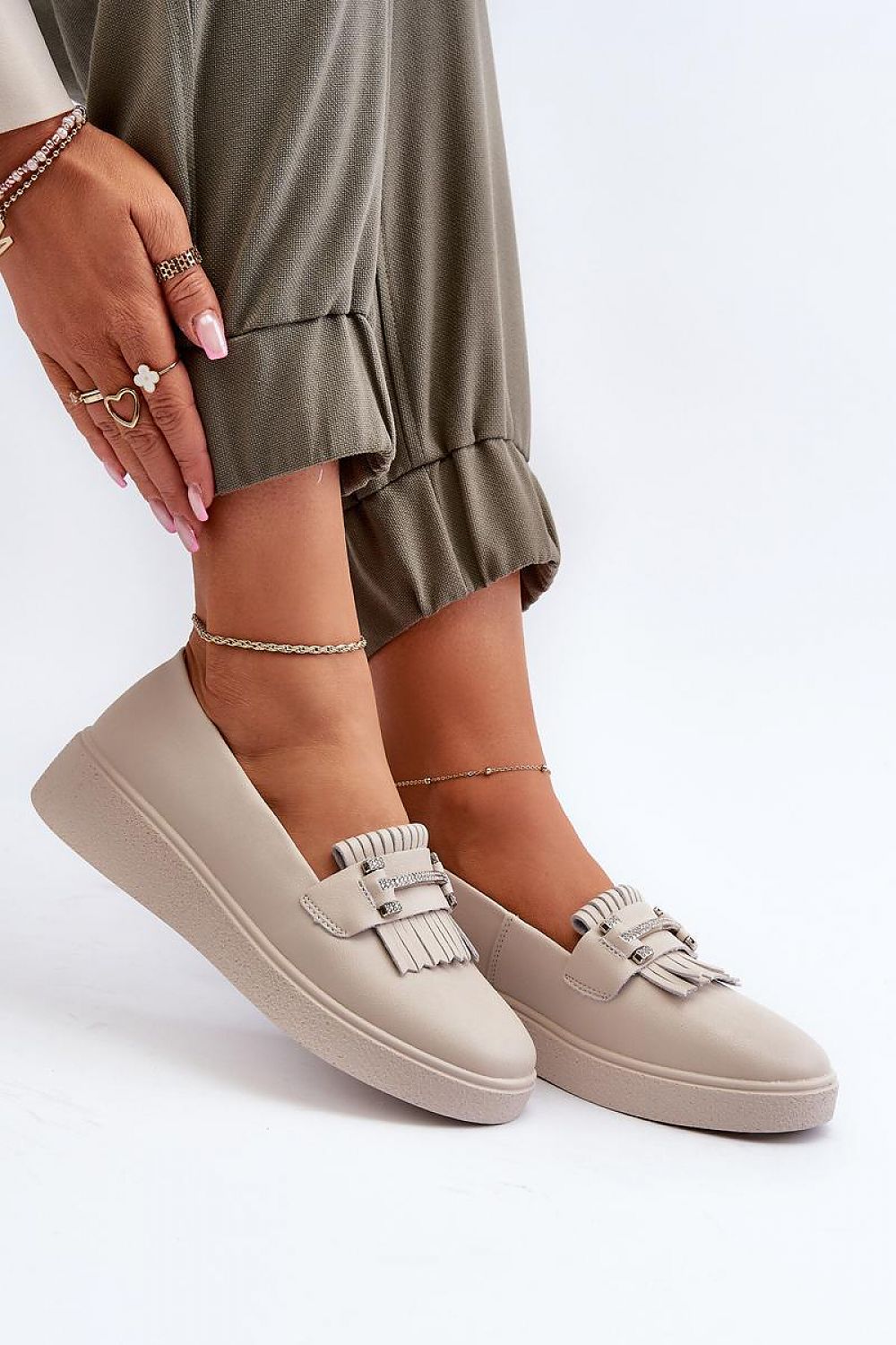   Mokasyny Model S.Barski LR590 Beige - Step in style 