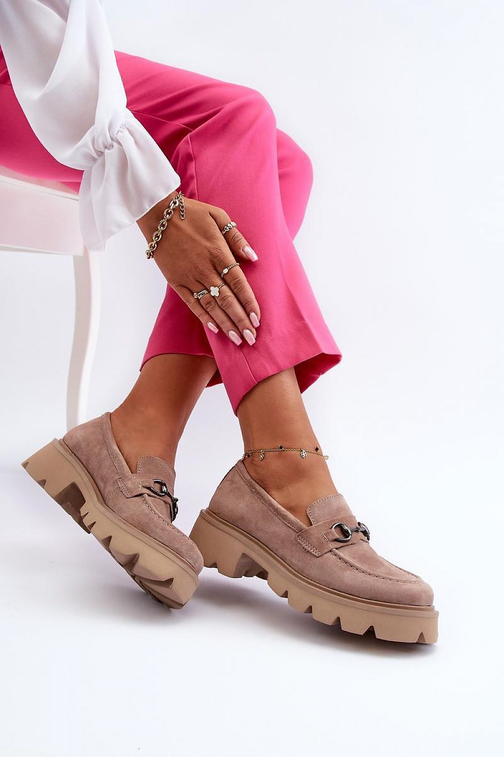   Mokasyny Model Neloria 7888 Beige - Step in style 
