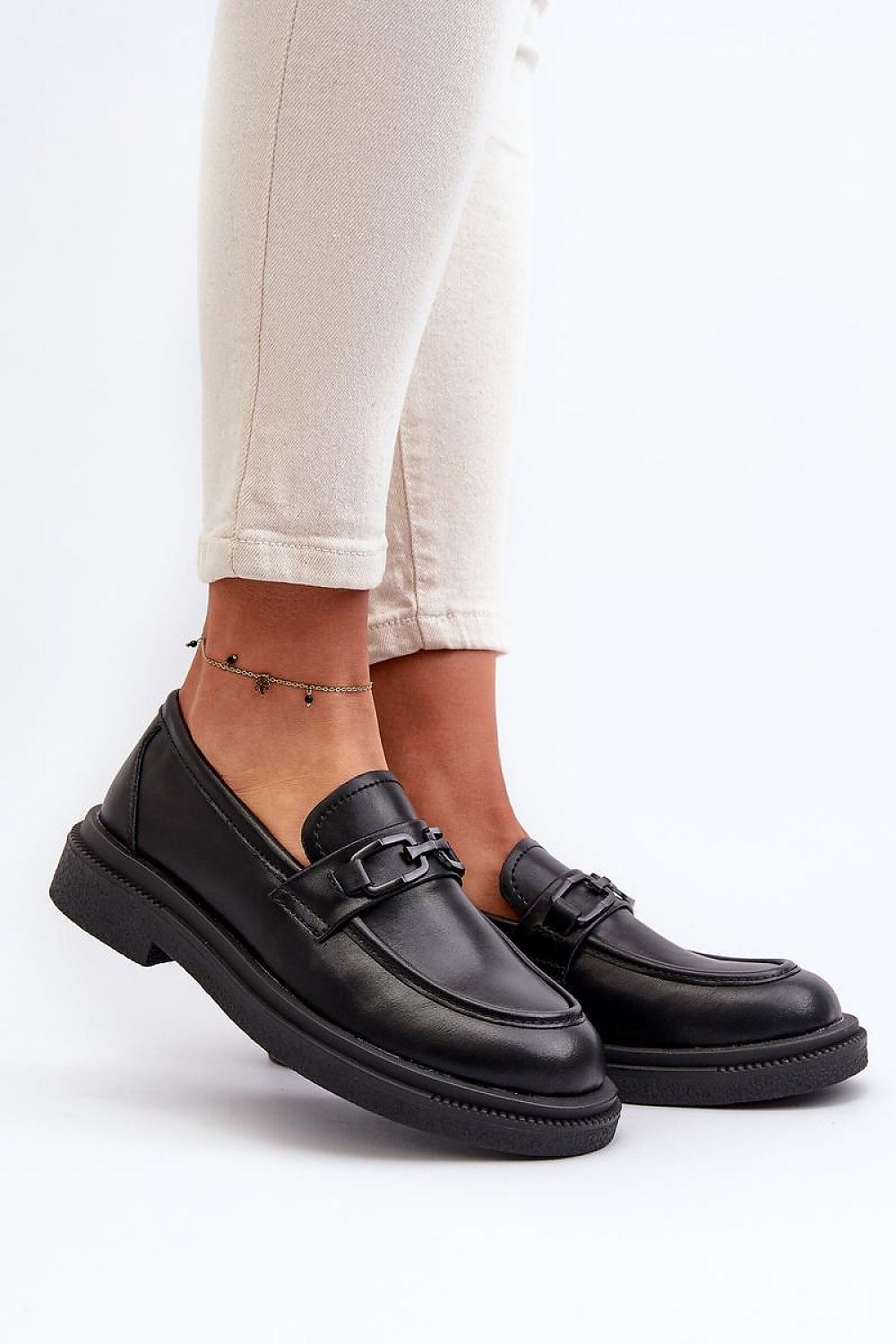   Mokasyny Model Keelana 24PB18-6885 Black Skóra - Step in style 
