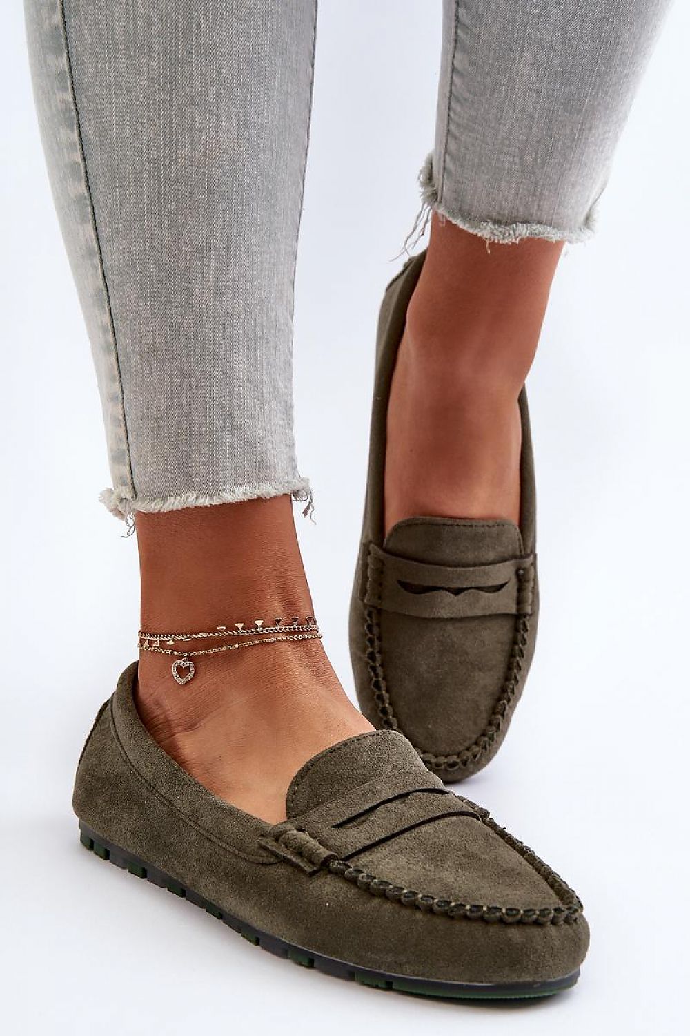   Mokasyny Model Glimris 24PB02-7673 Dark Green - Step in style 