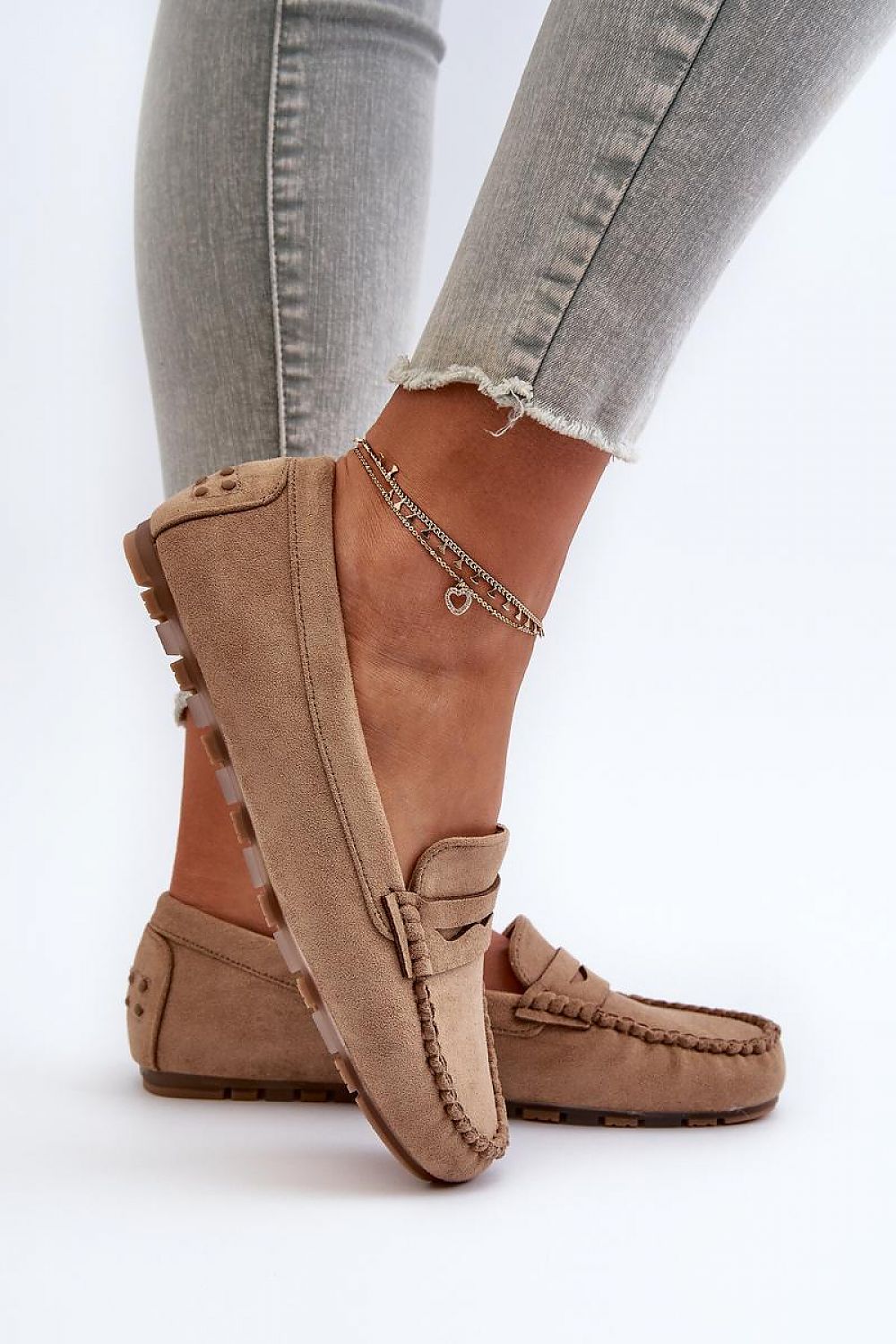   Mokasyny Model Glimris 24PB02-7673 Dark Beige - Step in style 