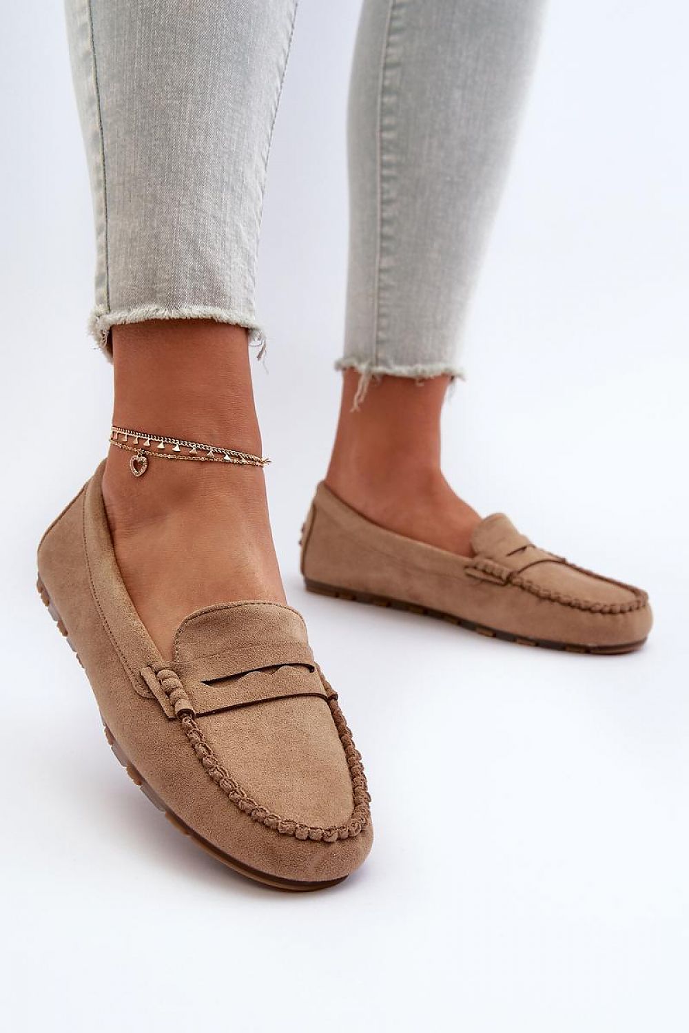   Mokasyny Model Glimris 24PB02-7673 Dark Beige - Step in style 