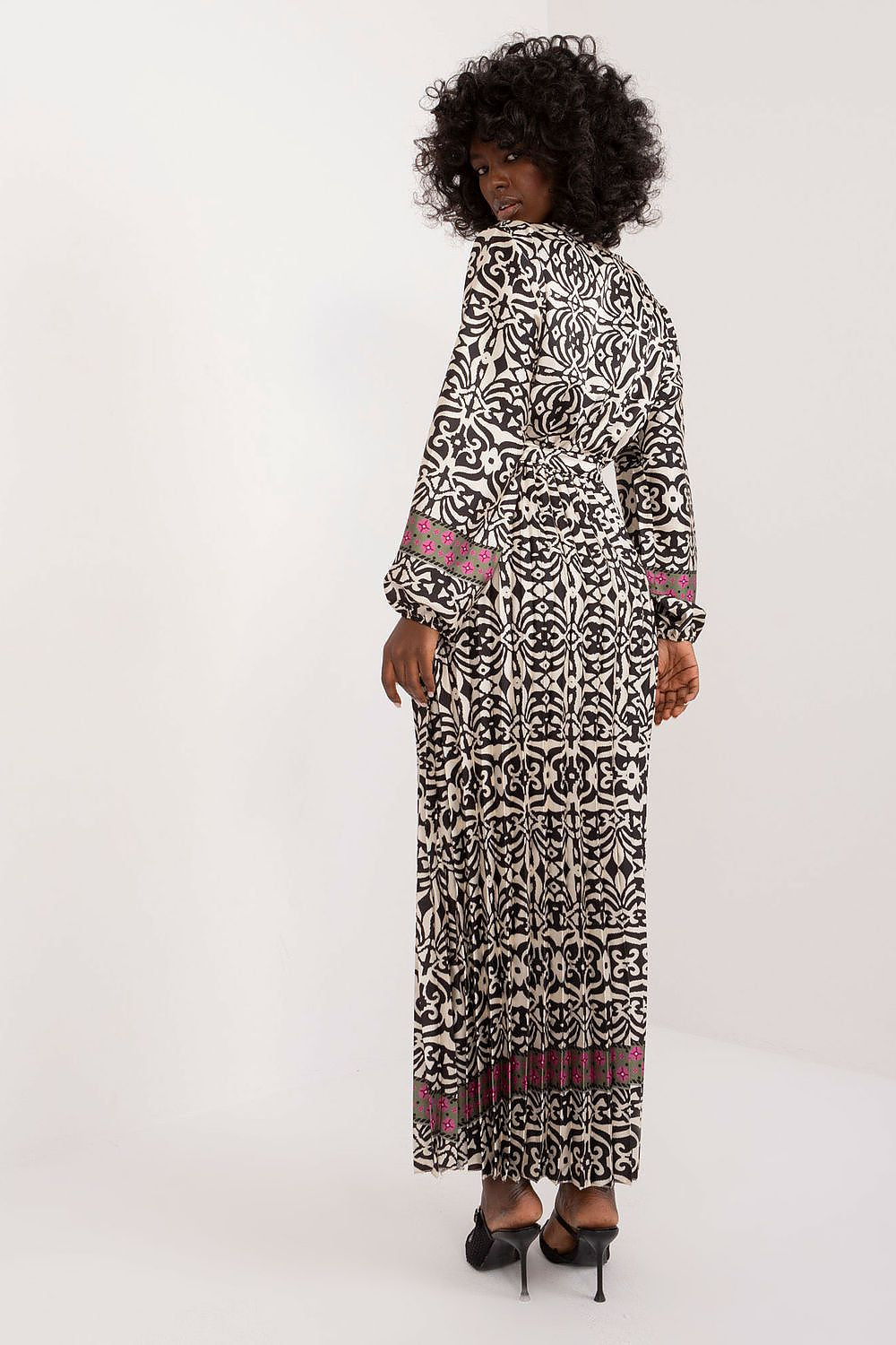  Sukienka Model DHJ-SK-16656.13X Black/Beige - Italy Moda 