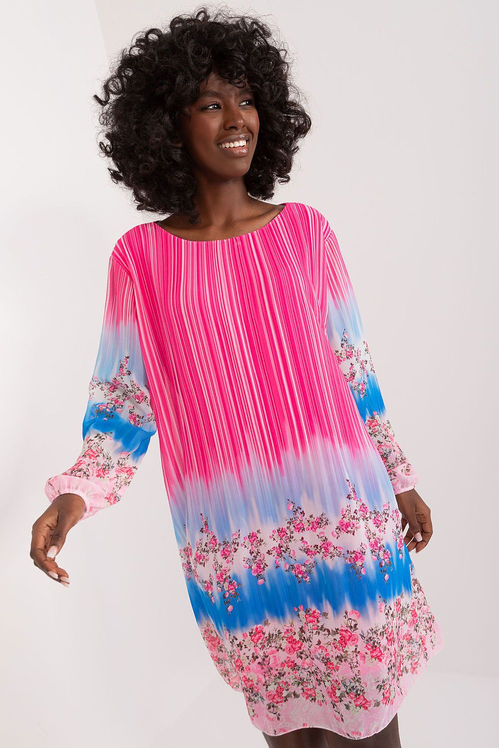  Sukienka Model DHJ-SK-N8524.14X Dark Pink - Italy Moda 