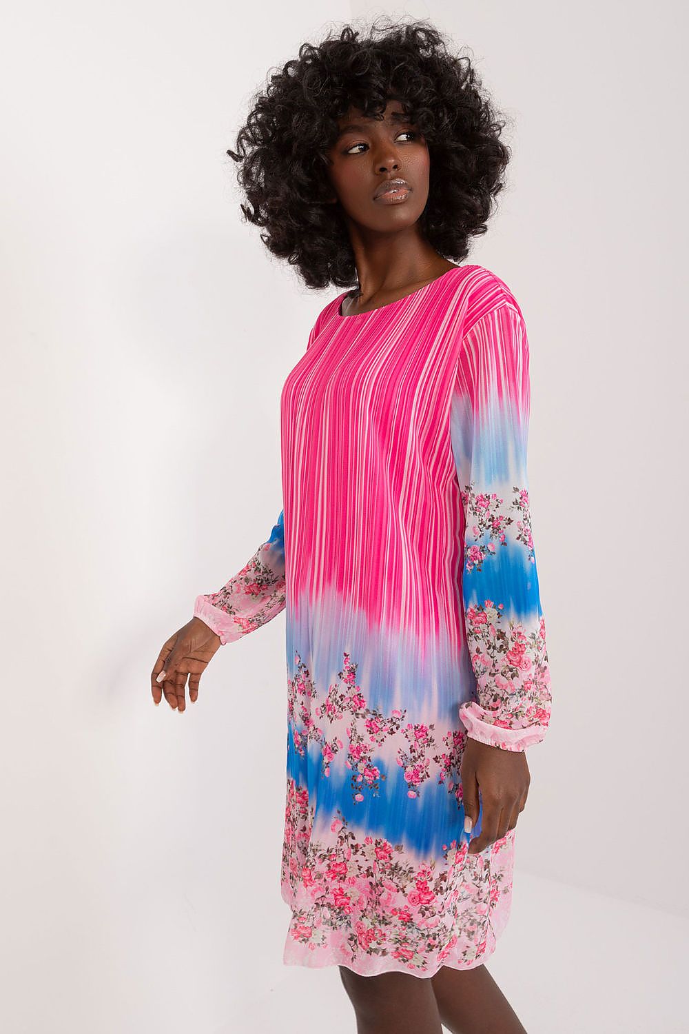  Sukienka Model DHJ-SK-N8524.14X Dark Pink - Italy Moda 
