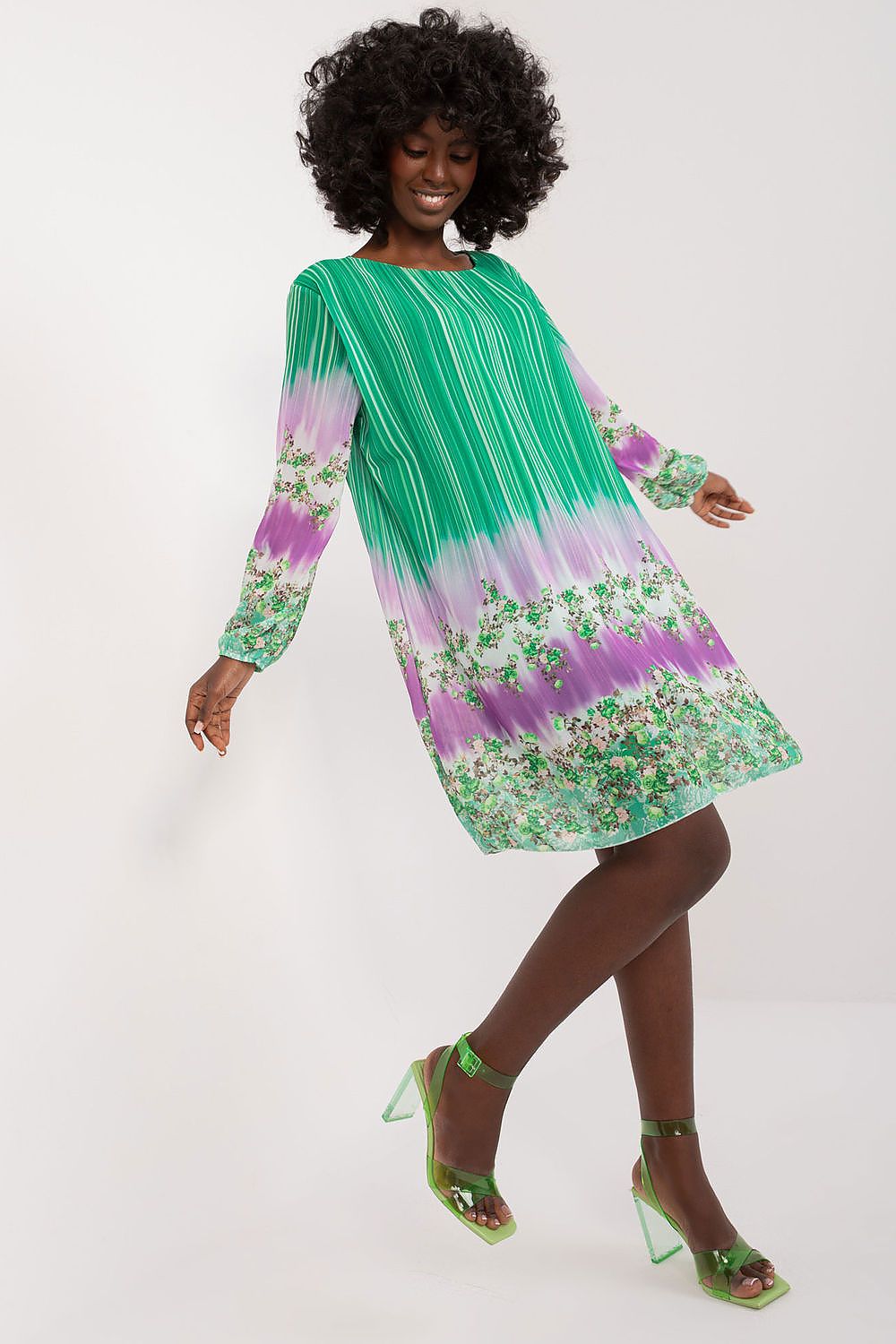  Sukienka Model DHJ-SK-N8524.14X Green - Italy Moda 