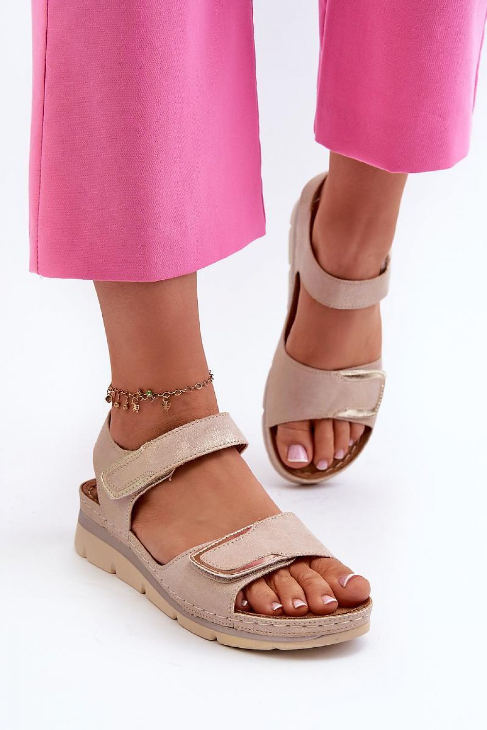  Sandały Model Risanni 22SD98-4562 Beige - Step in style 