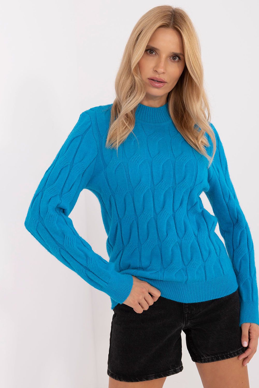   Sweter Damski Model AT-SW-2235.00P Blue - AT 