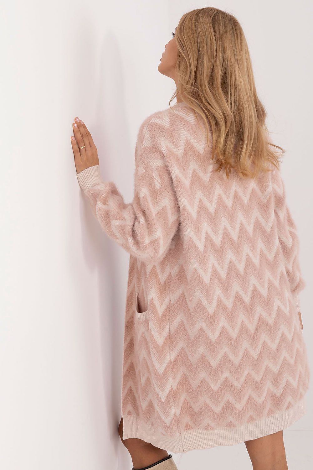  Sweter Kardigan Model AT-SW-2340-A.00 Dark Pink - AT 