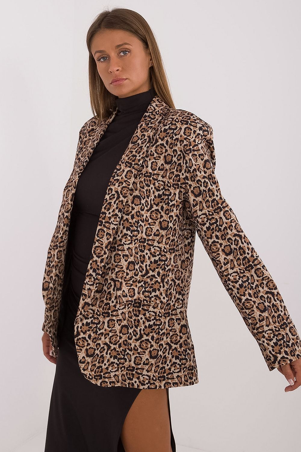   Marynarka Model DHJ-MA-2002A.65 Black/Beige - Italy Moda 