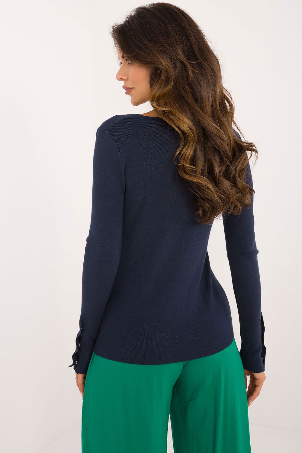   Sweter Damski Model AT-SW-2334.49 Navy - AT 