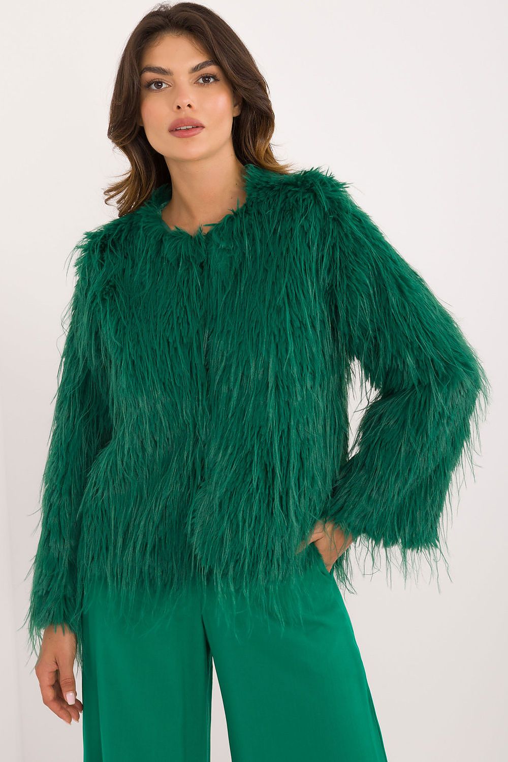   Kurtka Damska Model AT-KR-2359.96P Green - AT 