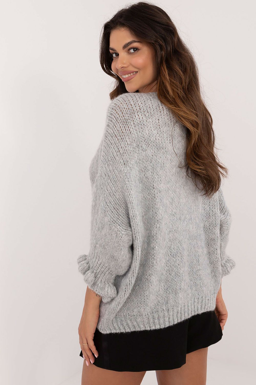  Sweter Damski Model MI-SW-2911.91 Grey - Italy Moda 