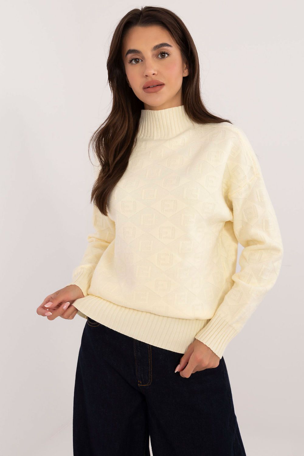   Sweter Damski Model AT-SW-2339.54 Light Yellow - AT 